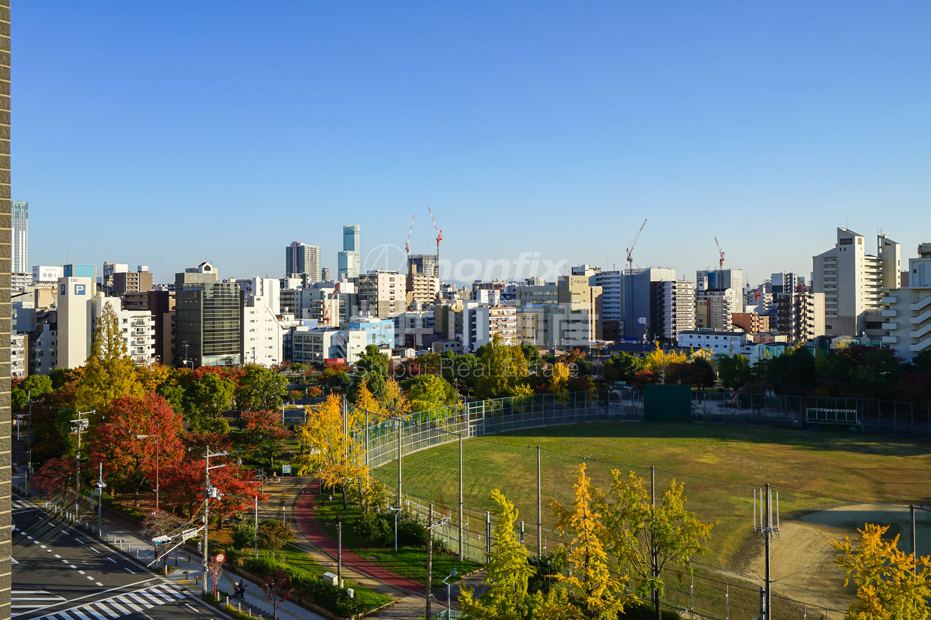 湊町エリアの3DK、浪速区イチのパークビューと四次元の採光。– 【公式