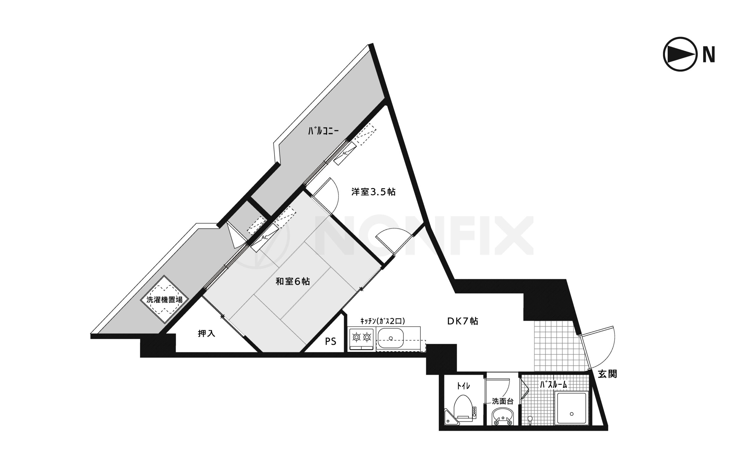 新大阪に現れた、OSAKA感じる間取りの2DKがやっすい。– 【公式
